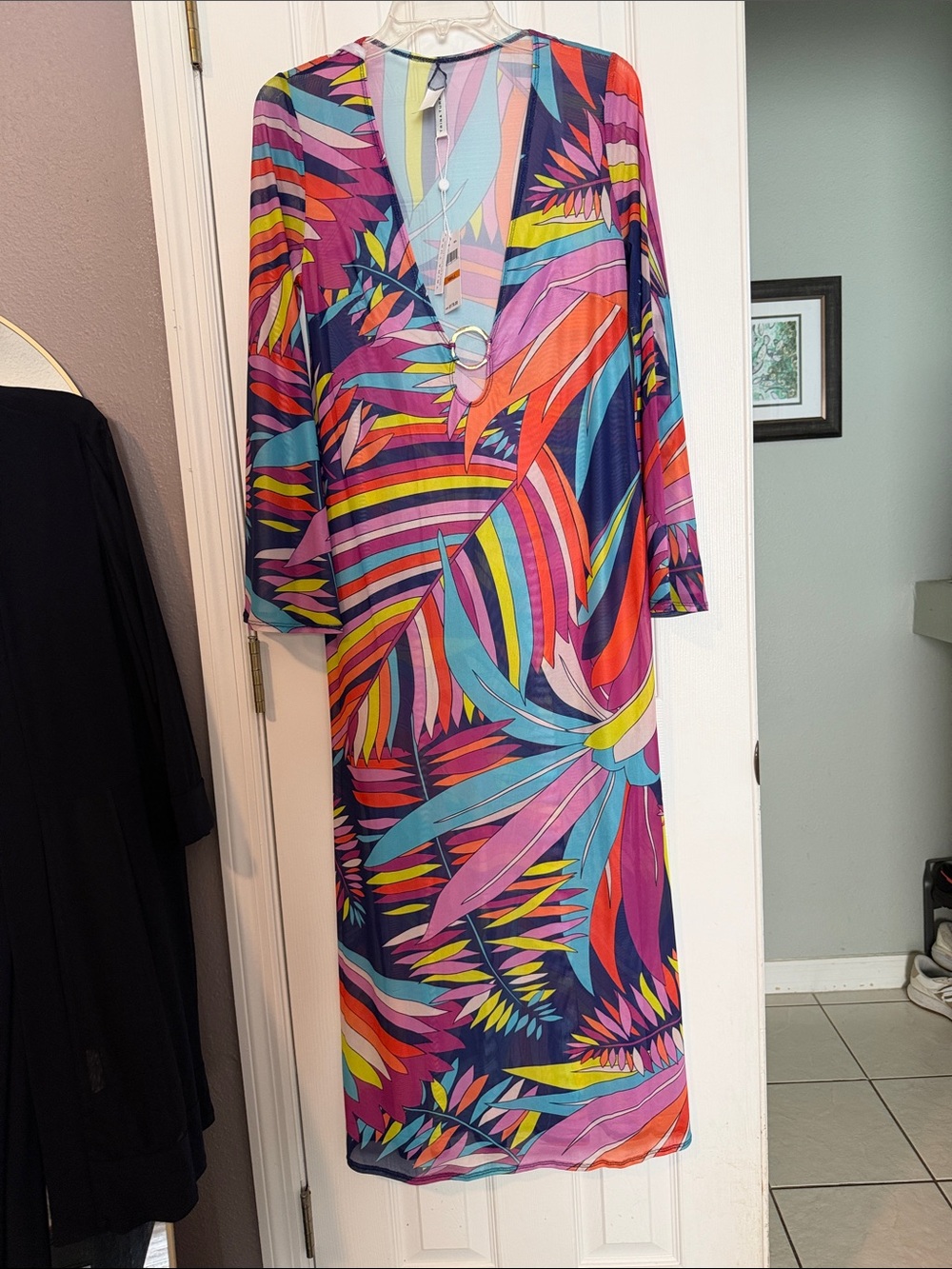 NWT Trina Turk Multi-Color Tropical Print Swim Coverup